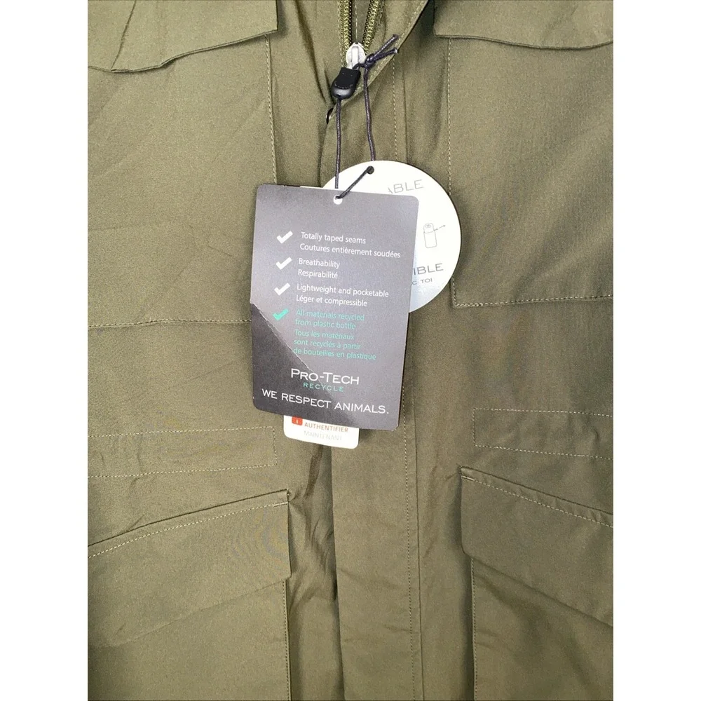 Save The Duck Parka‎ Jacket Women 2XL Olive Recycled Polyester Pro-Tech